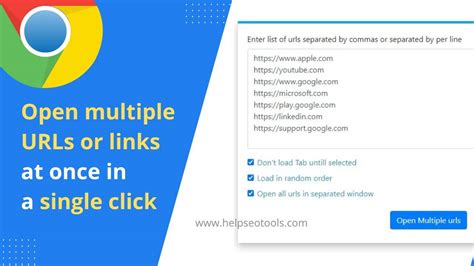 open multiple url.com.